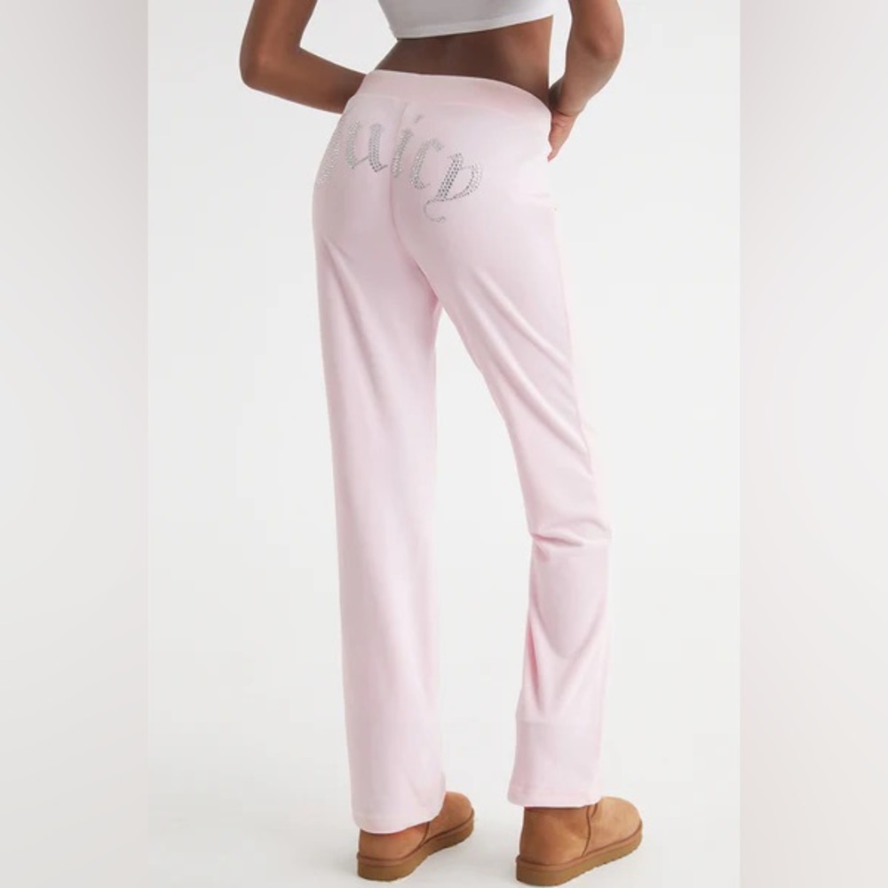 NEW SET PINK JUICY COUTURE EMBELLISHED VELOUR TRACK SET - Picture 15 of 16